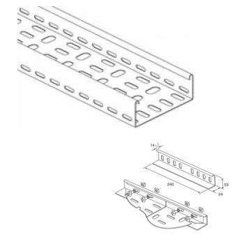 Heavy Duty Cable Tray Lengths & Couplers PG900mm HD Cable Tray