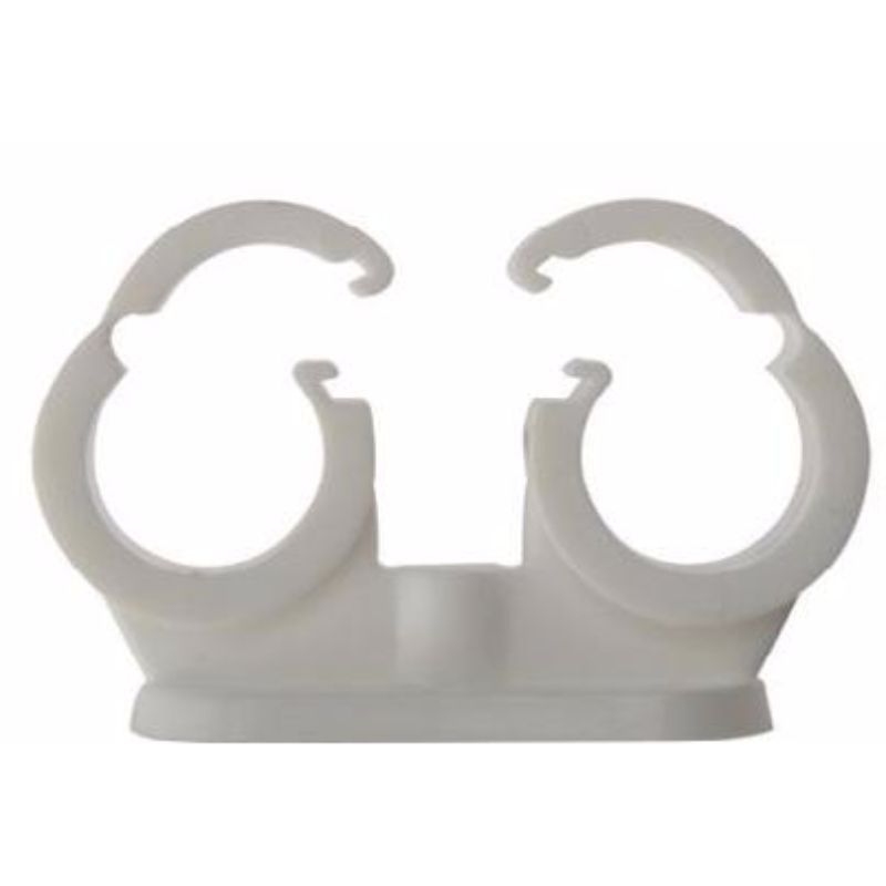 Dual Pipe Clips Reece Pipe Clips 22mm Double Pipe Clip Lock - Kernow Fixings