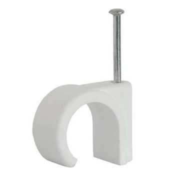 28mm Nail-In Clips White