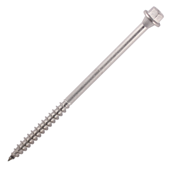 6.7x100mm Hex S/S A4 H/D Screw For Timber