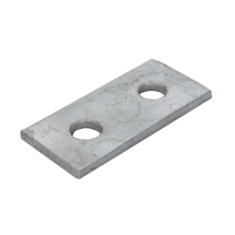 2 Hole Flat Channel Plate HDG 40x80mm FB101