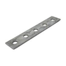 5 Hole Flat Channel Plate HDG 40x232mm P1941 FB104