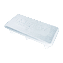 21x41mm White End Cap For Shallow Channel with logo
