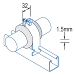 32mm Uni-Cushion Pipe Sleeve -M11&SS2 clips-P2600-8m Length