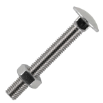 M10x130mm S/S A2 CupSquare Hex Bolts & Nuts