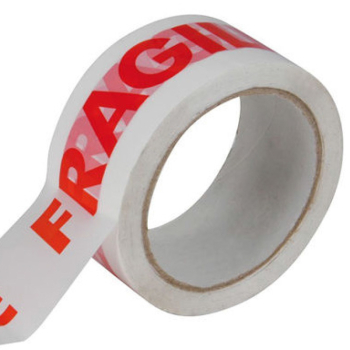 50mmx66m Fragile Vinyl Tape Red/White Packaging Tape