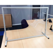 Desk Partition Sneeze Screen Free Standing - 750x750mm
