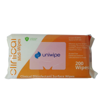 Clinical Disinfectant Wipes 200pc Pillow Pack