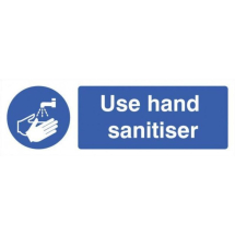 'Use Hand Sanitiser' 300x100mm Rigid Plastic Sign