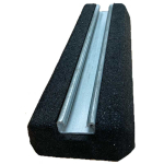 Low Profile Rubber Support Foot With Strut 250x185x50mm