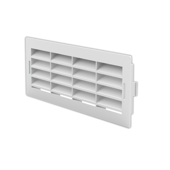 204x60mm Airbrick Grille White For Plastic Duct (surround)