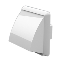 White Cowl Non-Return Outlet For 100x54mm Plastic Duct