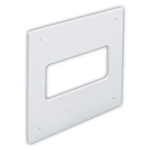 White Flat Wall Plate For 100x54mm Plastic Duct