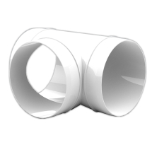 100mm Round Pipe Tee Piece Plastic Duct 3-Way Equal Tee
