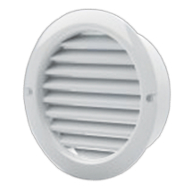 100mm Round White Grille For Plastic Duct w/Flyscreen