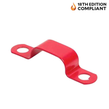7.0-7.7mm Red PVC Coated Flat Cable Clip Saddles
