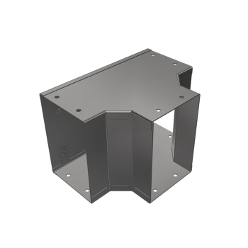 150x100mm Galv Trunking Tee Gusset Outside Lid