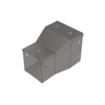 150x75mm to 75x50mm Reducer For Galv Trunking (1 Comp)
