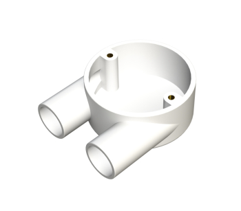 White PVC Plastic Conduit 20mm White Plastic PVC U Box - Kernow Fixings