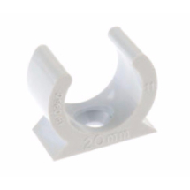 20mm White Spring Clip Saddles PVC Plastic Conduit