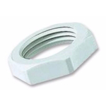 M25 White Plastic Locknut to suit Cable Stuffing Glands