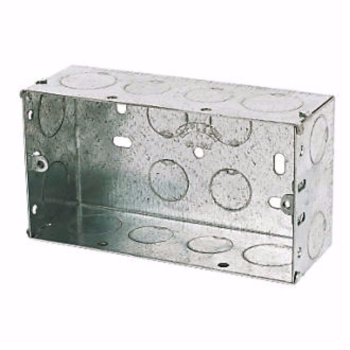 47mm 2 Gang Flush Back Boxes - Steel