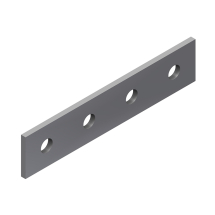 4 Hole Flat Channel Plate S/S 40x160mm