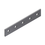5 Hole Flat Channel Plate S/S 40x235mm