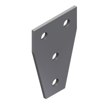 4 Hole Flat Channel T Plate S/S - 136 x 90mm - 89611