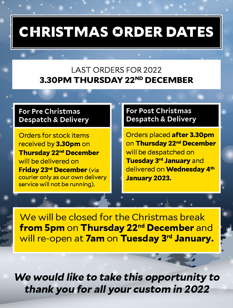 Christmas 2022 Closure & Order Dates 