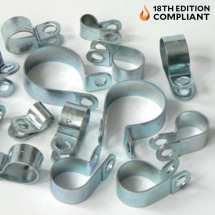 Metal P-Clips for Cable / Conduit 18th Edition Compliant