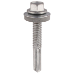 5.5x38mm/16W Hex S/Drill Screw Fine Heavy Steel - 16mm Wash