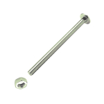 M8x80mm BZP Cup Square Hex Bolts & Nuts