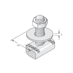 Channel Stud Nut 8x40mm