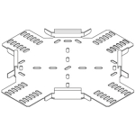 50mm LD Cable Tray Cross PG Light Duty TULX050