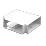 220x90mm Horizontal Tee Piece Plastic Duct Equal Flat Tee
