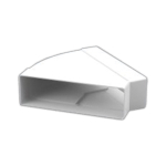 220x90mm 45deg Horizontal Bend Plastic Duct Flat Bend