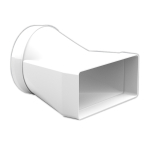 220x90mm to 150mm Round Plastic Duct Straight Adaptor