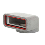220x90mm to 125mm Plenum Bend Thermal Duct Self-Seal Elbow
