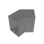 75x50mm 45deg Inside Lid Galv Trunking Gusset Bend