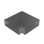 100x50mm 90deg Top Lid Galv Trunking Sharp Bend
