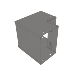 150x75mm 90deg Inside Lid Galv Trunking Sharp Bend