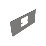 150mm Wide Single Socket Plate For Galv Trunking