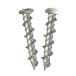 5.0x38 Light-Duty Wall Screw BZP with White Pan Head