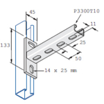Unistrut Cantilever Arm Single Shallow Slotted 300mm - HDG