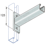 Unistrut Cantilever Arm Single Deep Plain 600mm - HDG