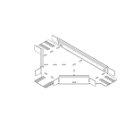 *300mm Cable Tray Equal Tee HDG Heavy Duty TUHT300H