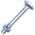 M10x200mm BZP Cup Square Hex Bolts & Nuts