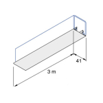 Unistrut Cover Strip Pre-Galv - 3m