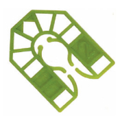 2x55mm Green Batten Packers Plastic